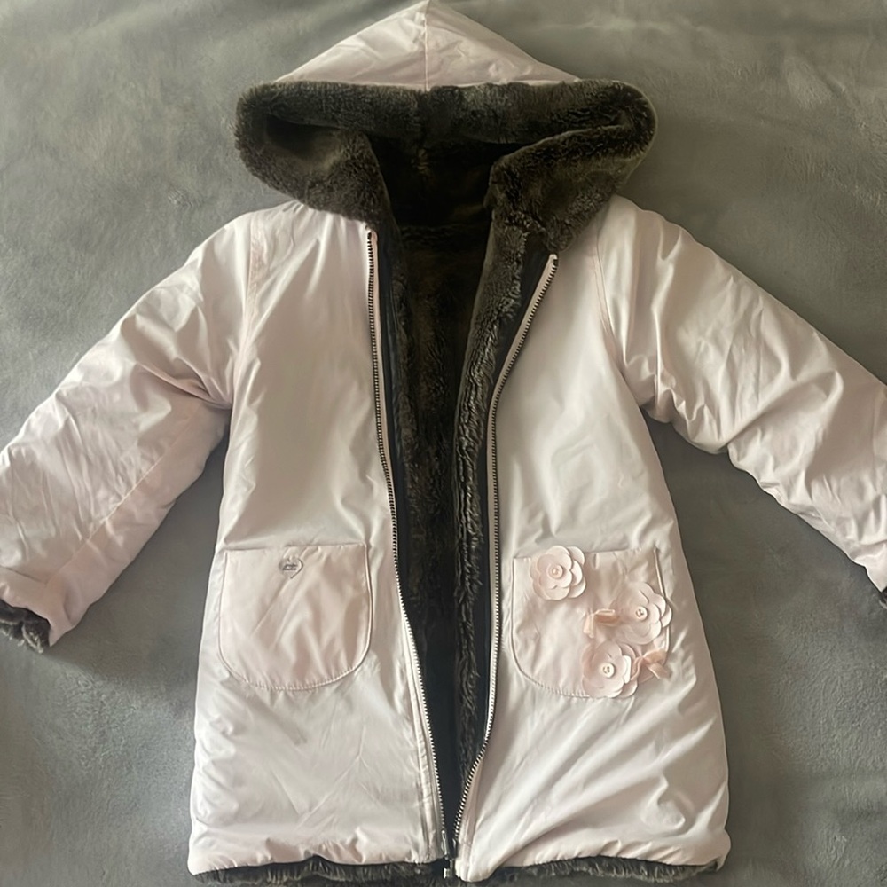 Cozy winter  / seasonal reversible jacket.